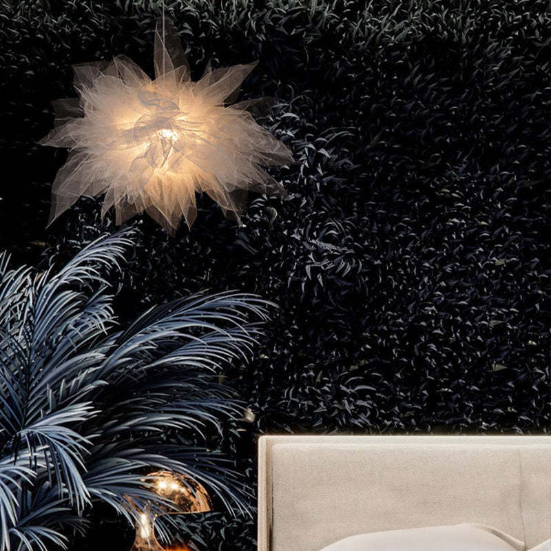 Yono Pendant Light Modern Flower Shape Fabric Bedroom