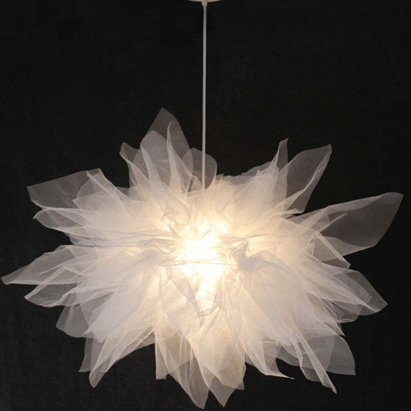 Yono Pendant Light Modern Flower Shape Fabric Bedroom