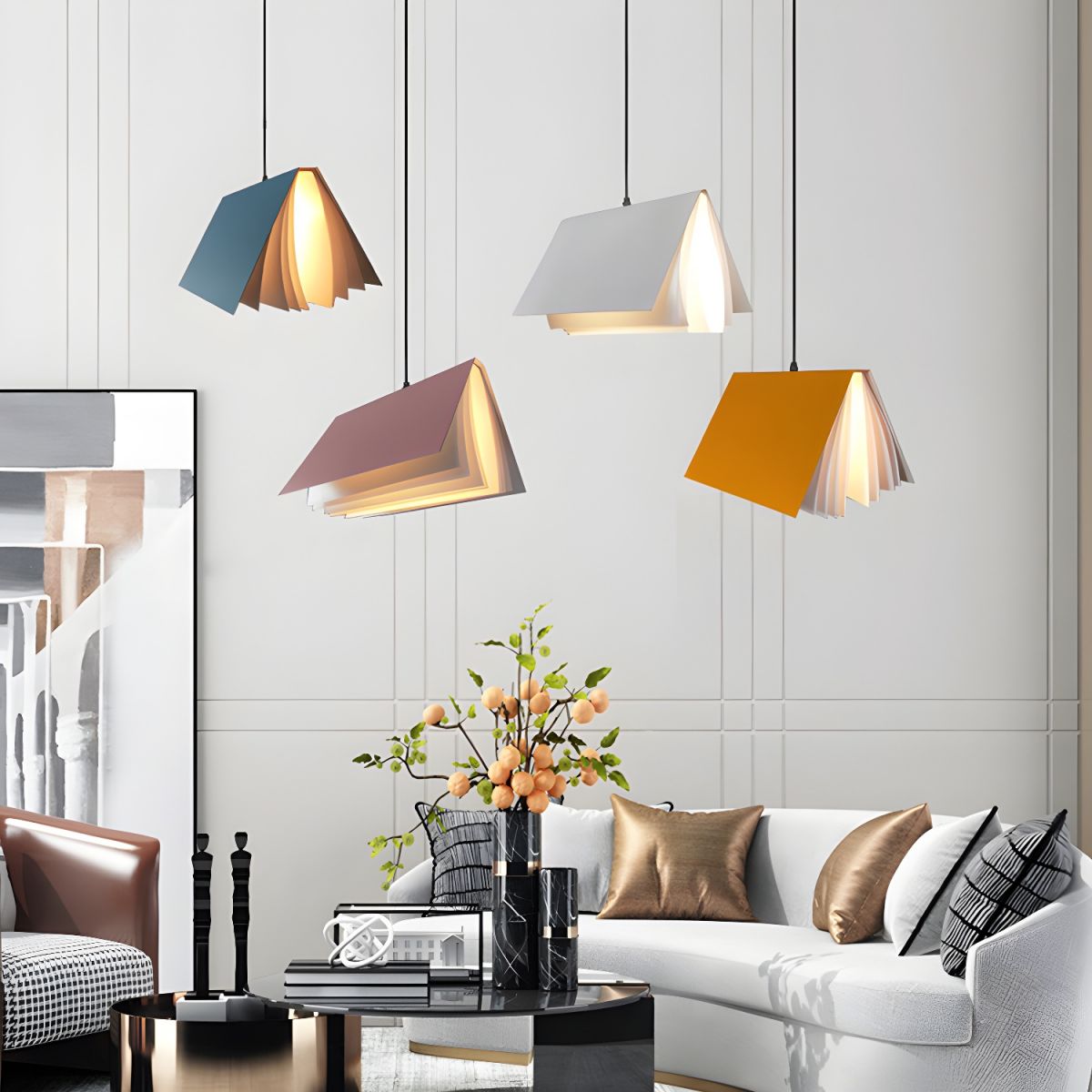 Nexa Lámpara Colgante Libros Coloridos Creativos Sala De Estar