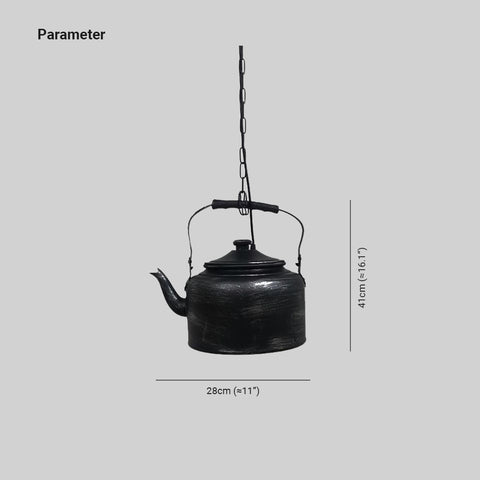 Mode Pendant Light Vintage Metal Tea Pot Rustic Matte Restaurant