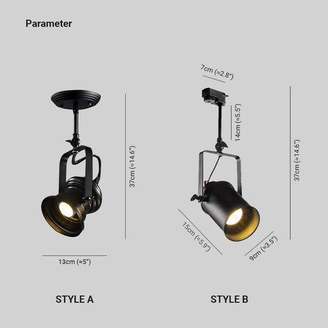 Mode Pendant Light Swivelling Semi-Inground Mount Industrial Style