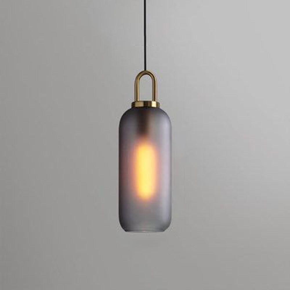 Nexa Lámpara Colgante Cilíndrica Cristal Transparente Salón