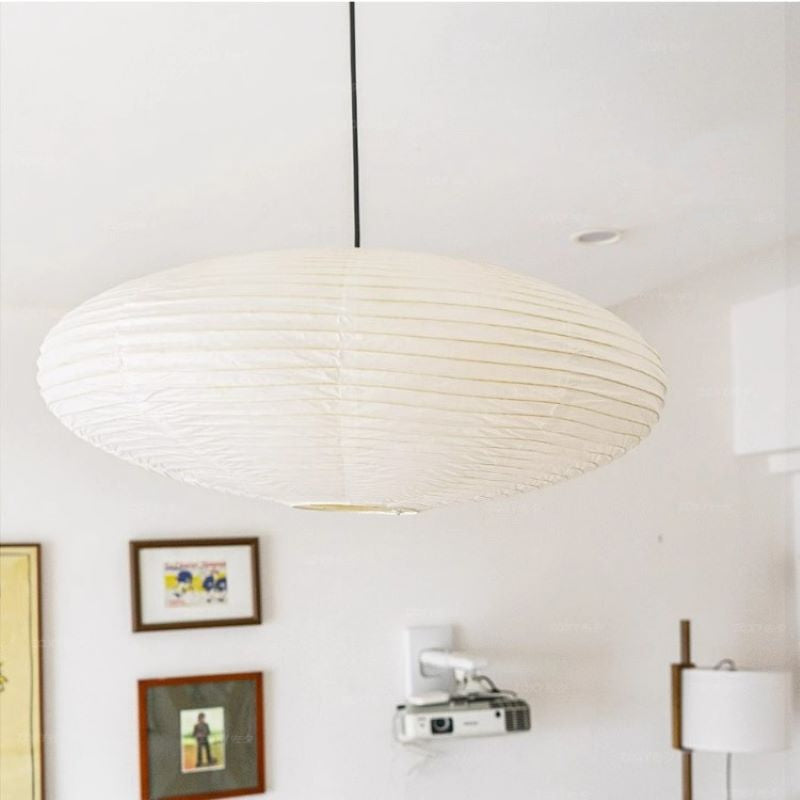Nexa Lámpara Colgante LED Globo Papel Metálico Retro Wabi-Sabi Comedor