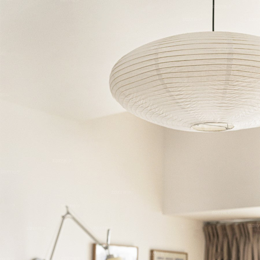 Nexa Lámpara Colgante LED Globo Papel Metálico Retro Wabi-Sabi Comedor