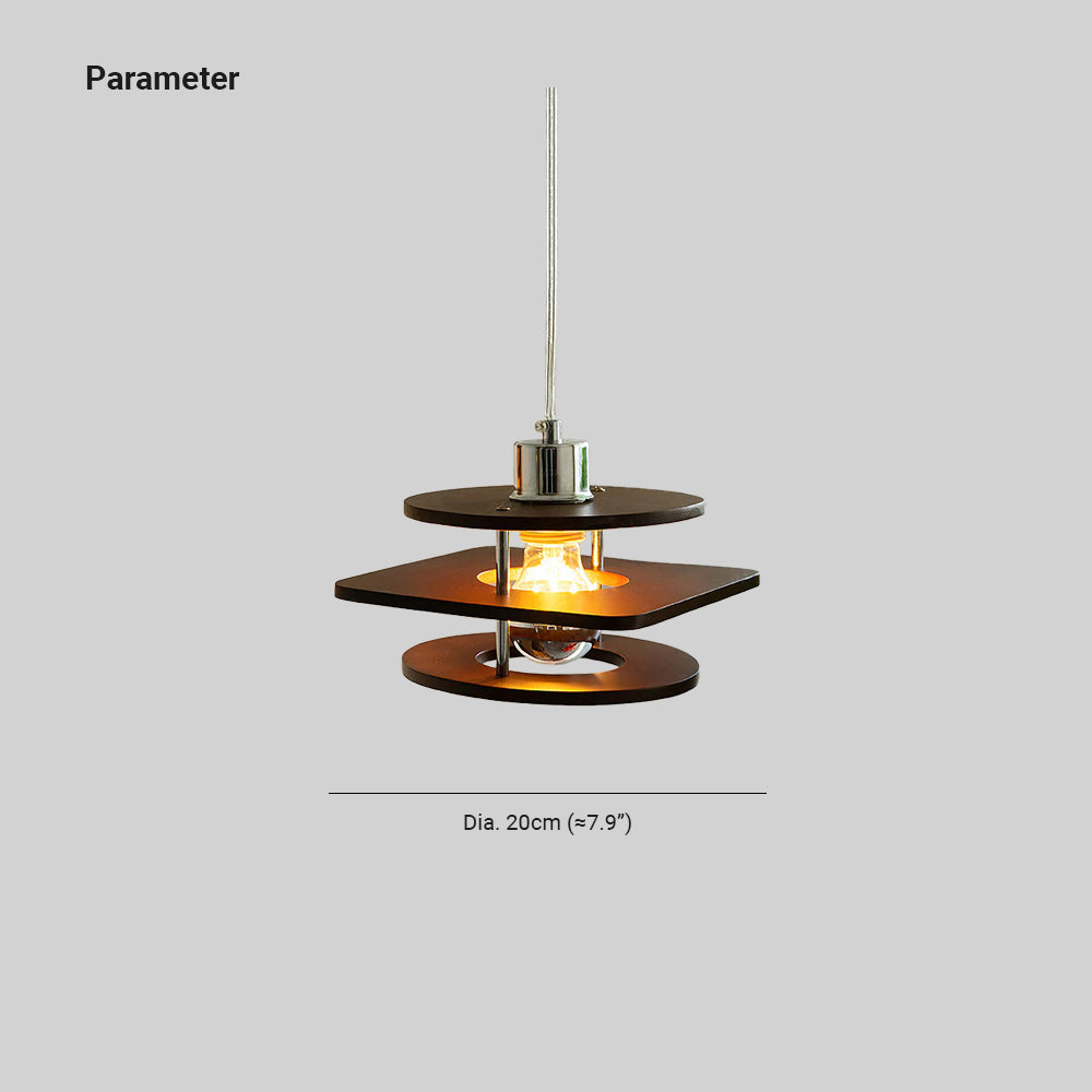 Mode Pendant Light LED Vintage Metal Walnut Dining Room Bedroom