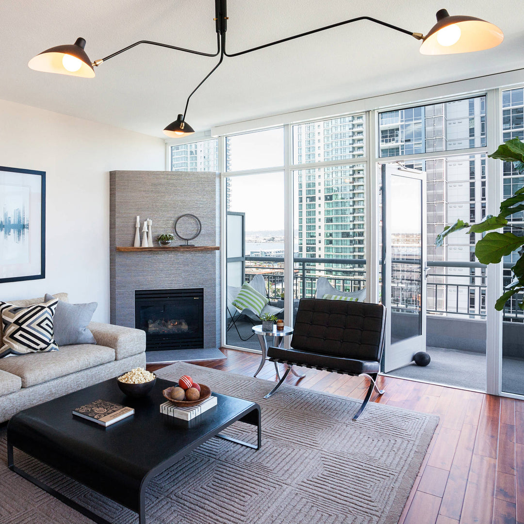 Aura Chandelier Modern Originality Simple Metal Living Room Bedroom