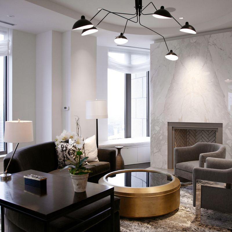Aura Chandelier Modern Originality Simple Metal Living Room Bedroom