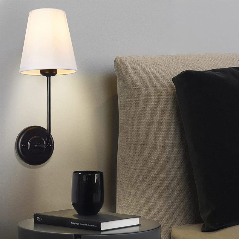 Aura Wall Lamp Modern Simple Metal Fabric Indoor Bedroom