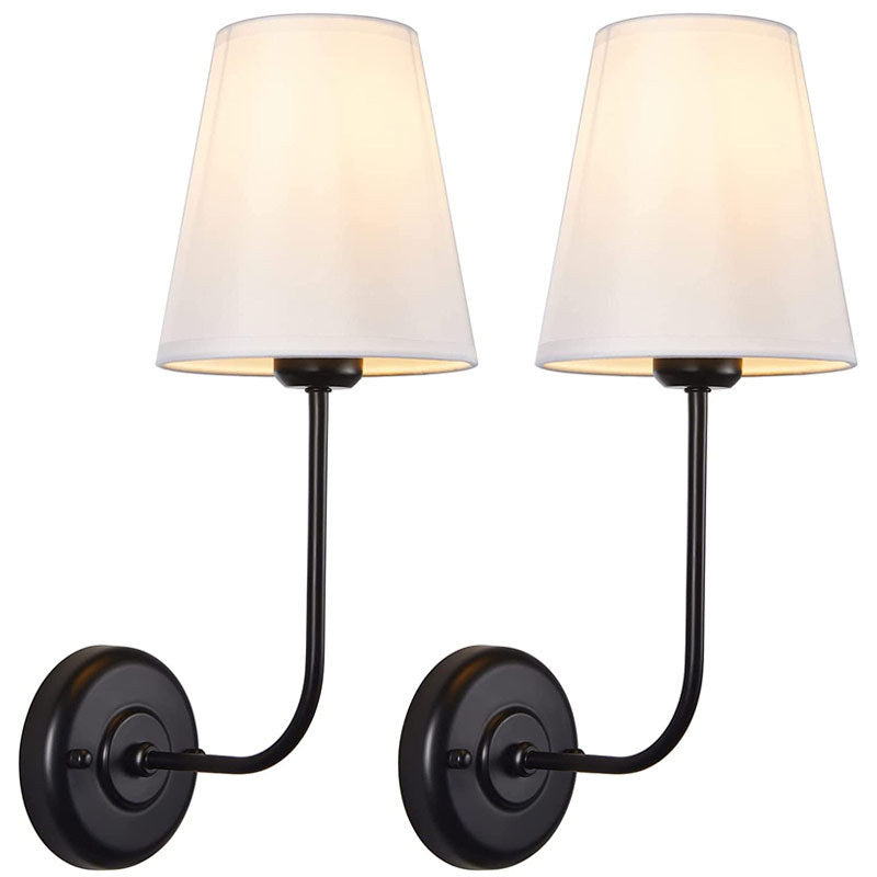 Aura Wall Lamp Modern Simple Metal Fabric Indoor Bedroom