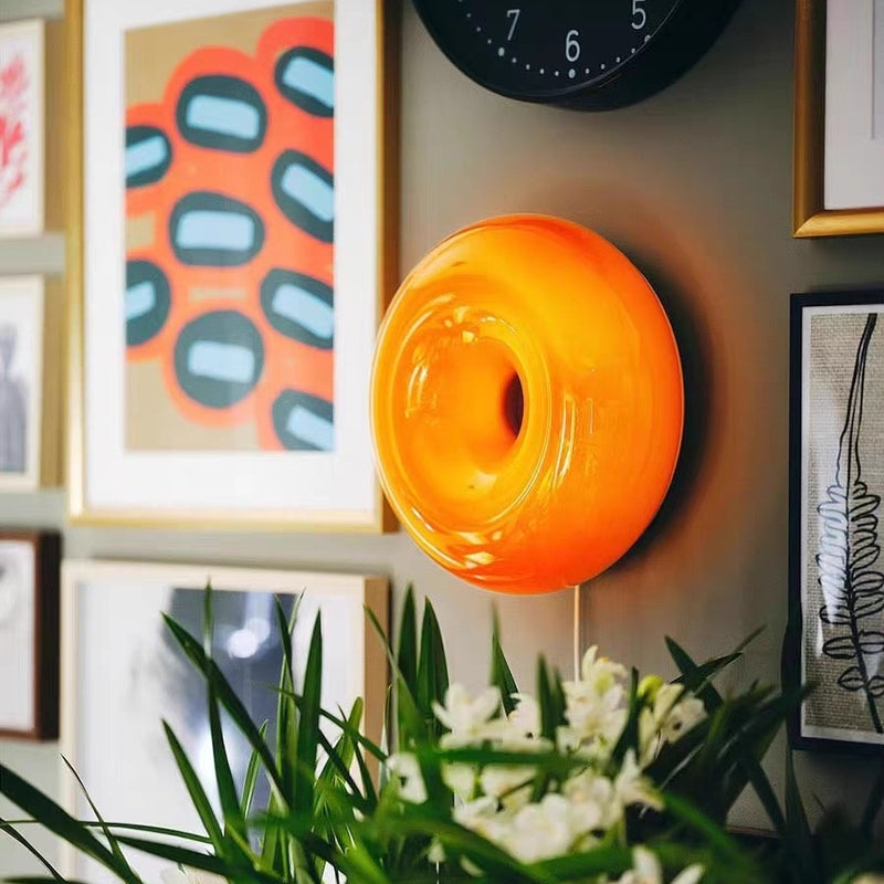 Halo Table Lamp Doughnut Modern Round Glass Living Room