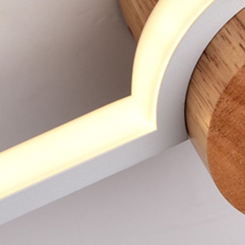 Elys Wall Lamp Nordic Modern Linear Vanity Metal Wood Bedroom Bathroom