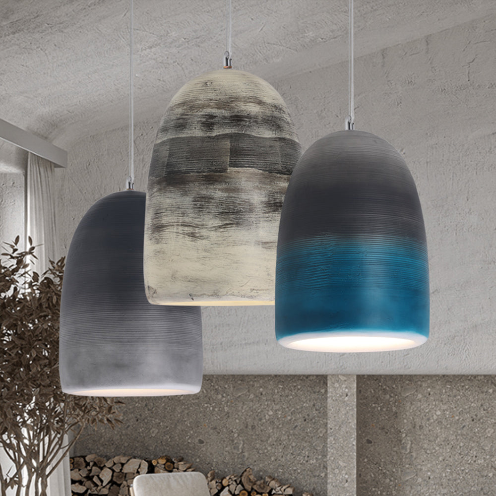 Zephyra Pendant Light Modern Rock Art Deco 3 Color Resin Living Room