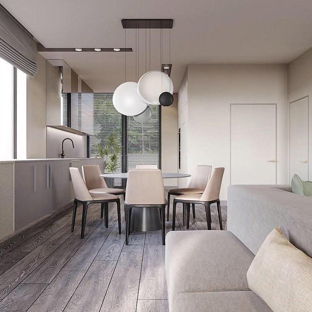 Nexa Pendant Light Modern Linear Simple Metal Resin Indoor Living Room