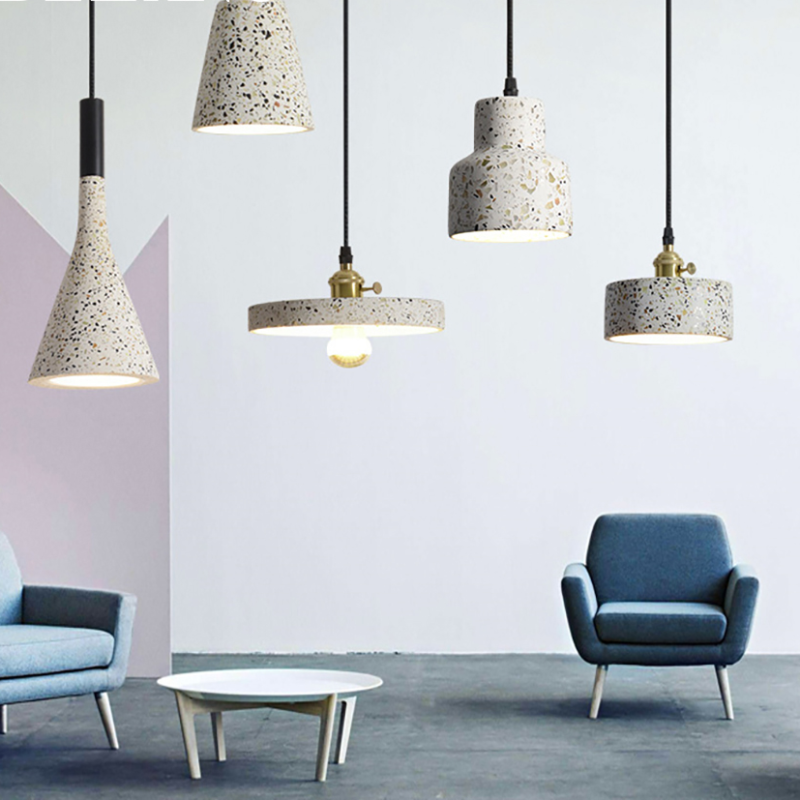 Mode Pendant Light 5 Style Modern Simple Metal Stone Living Room