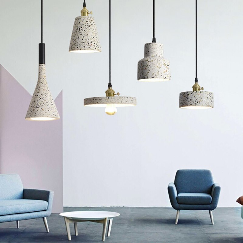 Mode Pendant Light 5 Style Modern Simple Metal Stone Living Room