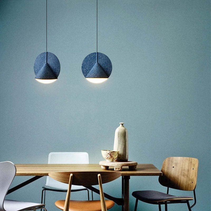 Mode Pendant Light Modern LED Colorful Shade Hanging Resin Living Room