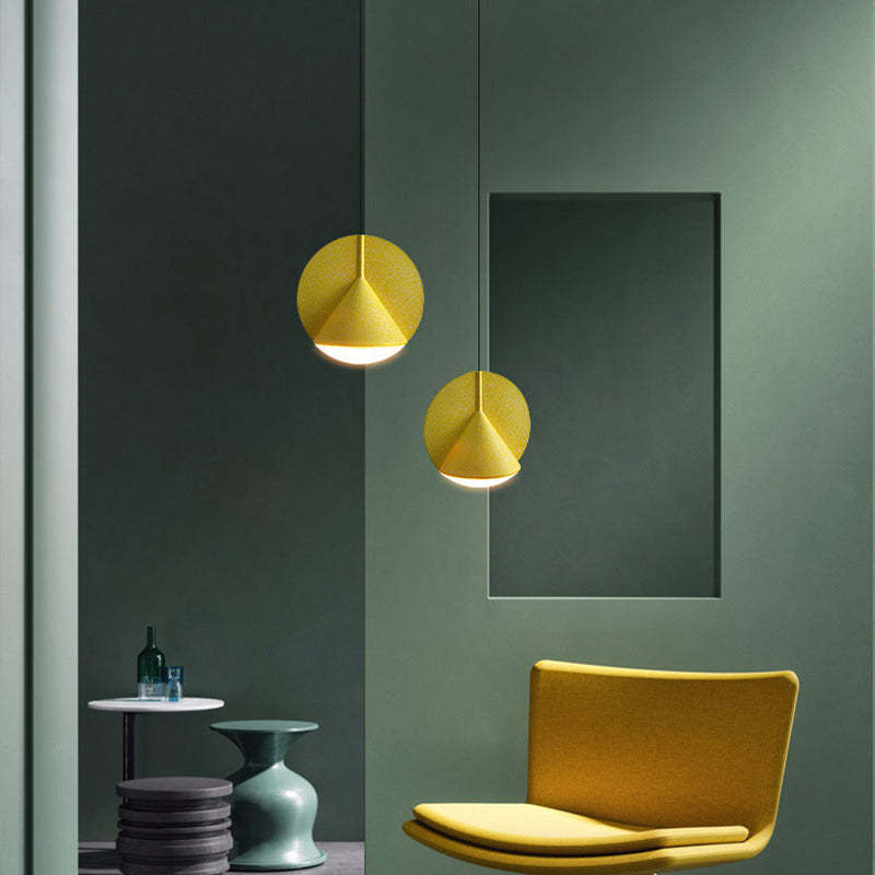 Mode Pendant Light Modern LED Colorful Shade Hanging Resin Living Room