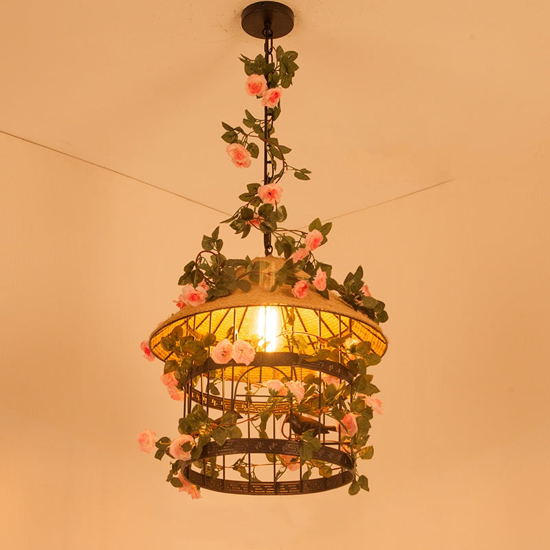 Noncu Pendant Light Retro Vintage LED Indoor Metal Bedroom Living Room