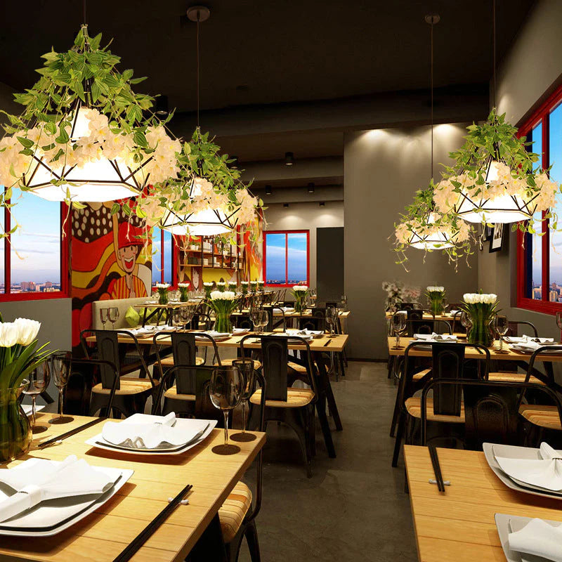 Noncu Pendant Light Modern Flowers LED Indoor Metal Living Room