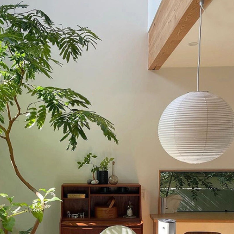 Nexa Pendant Light Silk Modern Lantern Wabi-Sabi Polymer Living Room