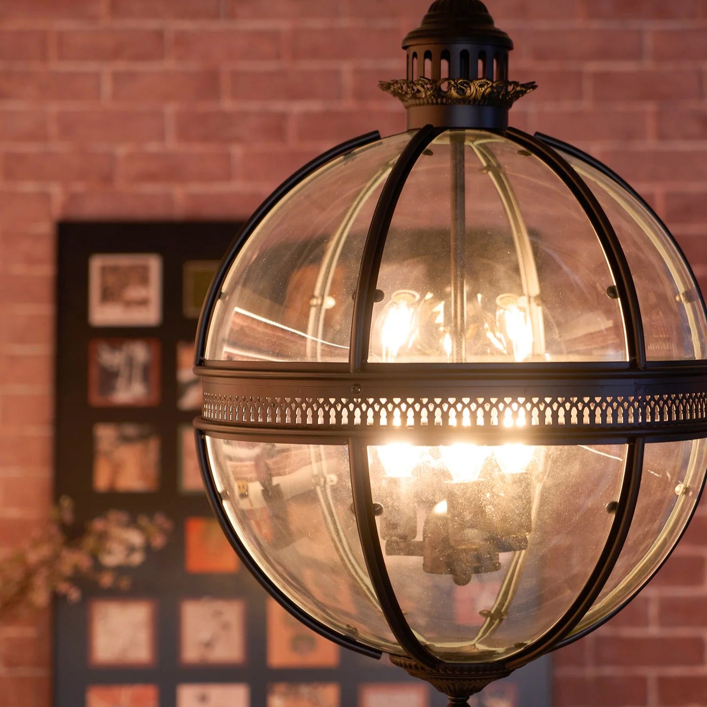 Nexa Pendant Light Vintage Glass Metal Black Dining Room Bedroom