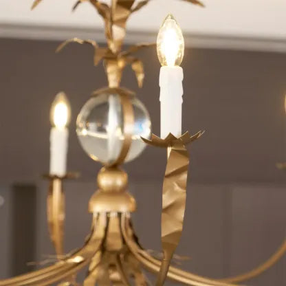 Aura Chandelier Vintage Metal Brass Dining Room Bedroom