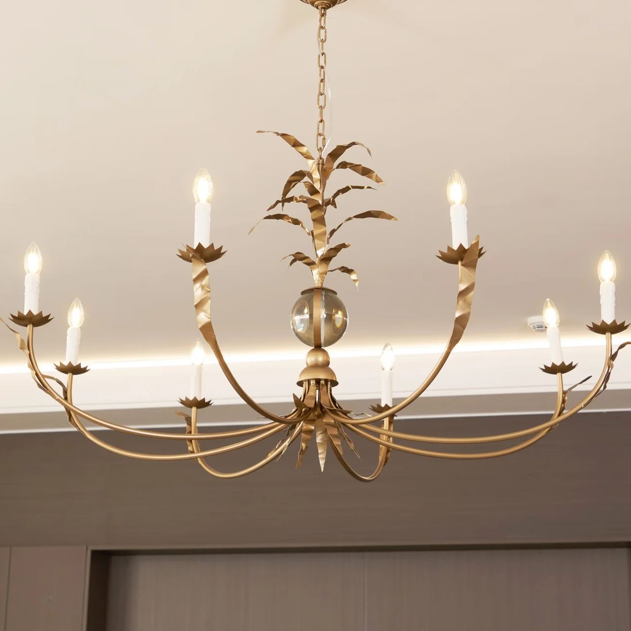 Aura Chandelier Vintage Metal Brass Dining Room Bedroom