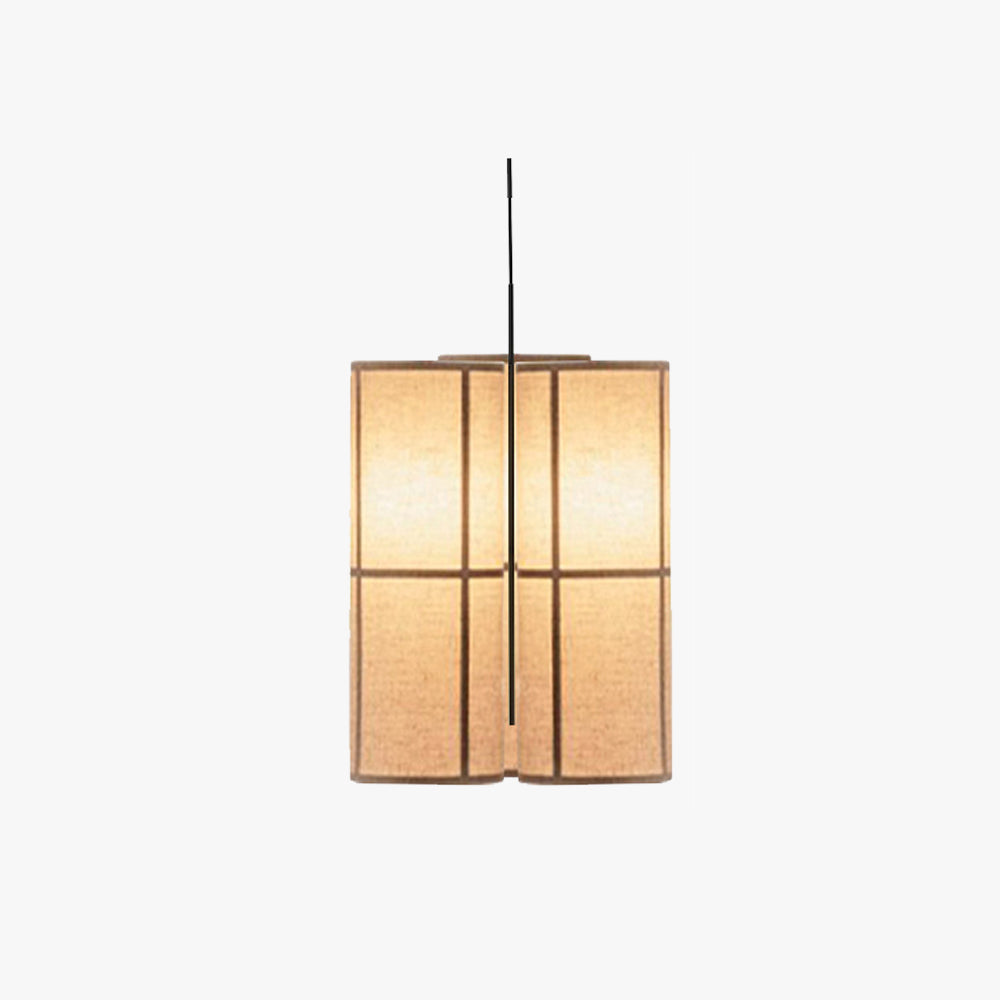 Nexa Pendant Light Wabi-Sabi Cylinder Lantern Fabric Living Room Bedroom