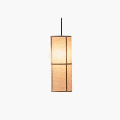 Nexa Pendant Light Wabi-Sabi Cylinder Lantern Fabric Living Room Bedroom
