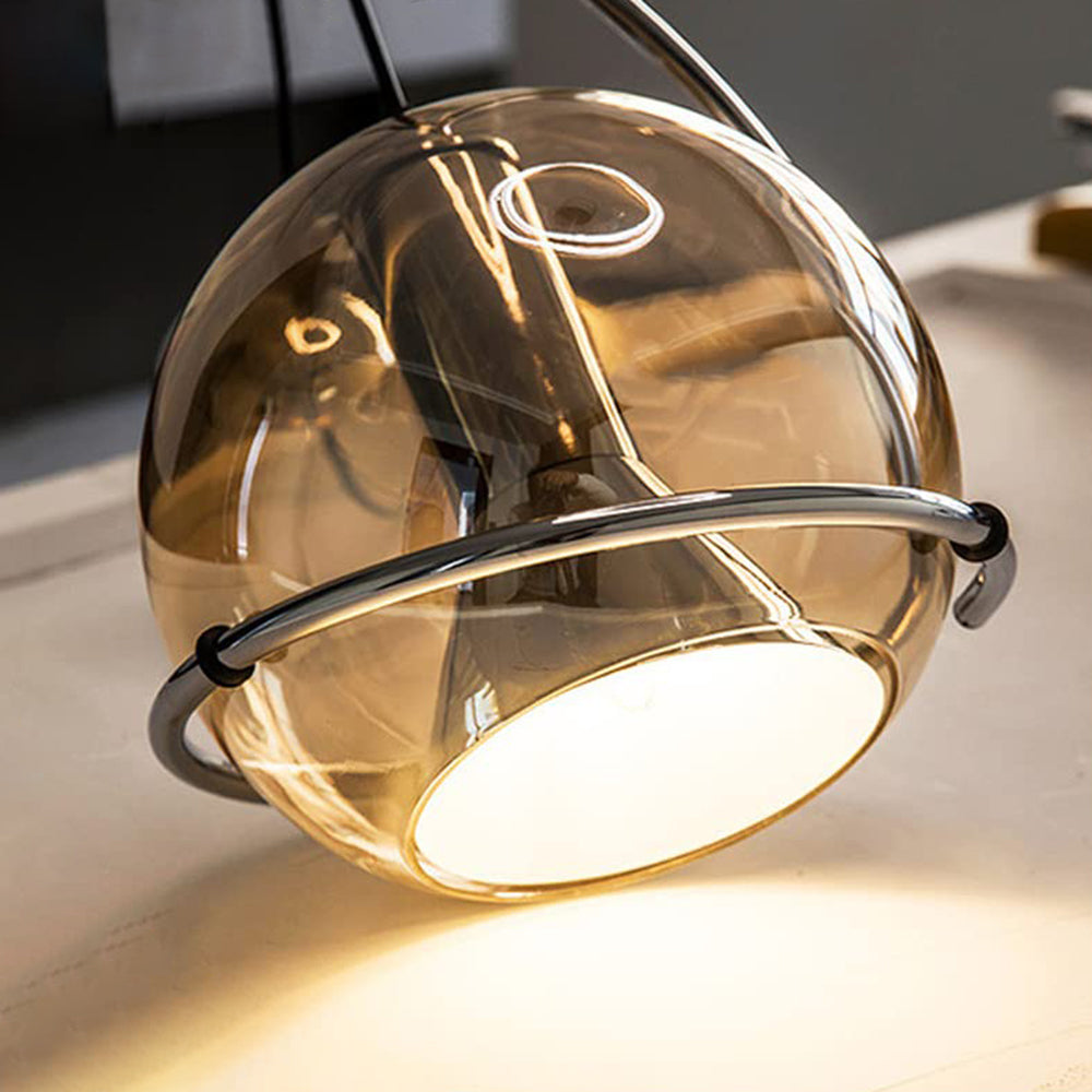Yono Pendant Light Industry Vintage Amber Glass Living Room Bedroom
