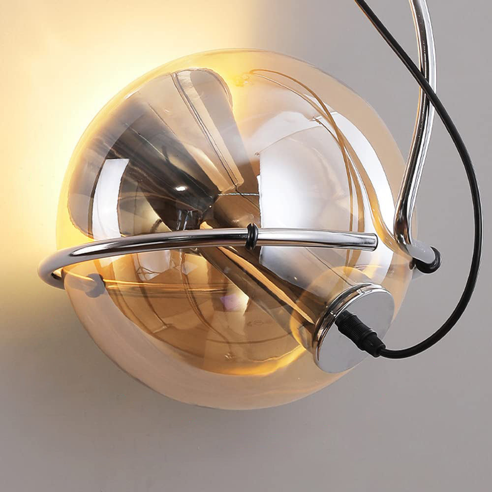 Yono Pendant Light Industry Vintage Amber Glass Living Room Bedroom