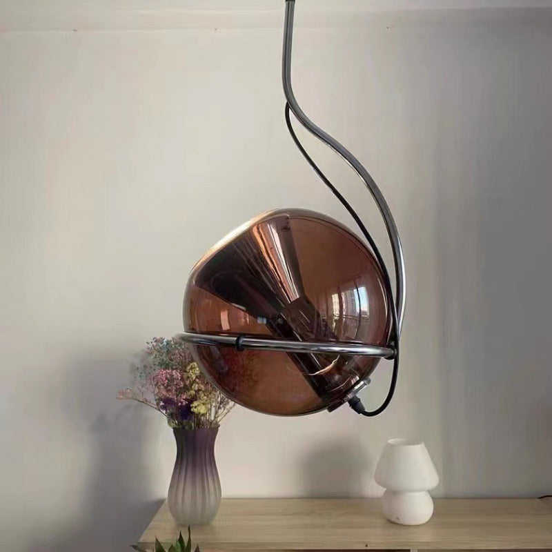 Yono Pendant Light Industry Vintage Amber Glass Living Room Bedroom