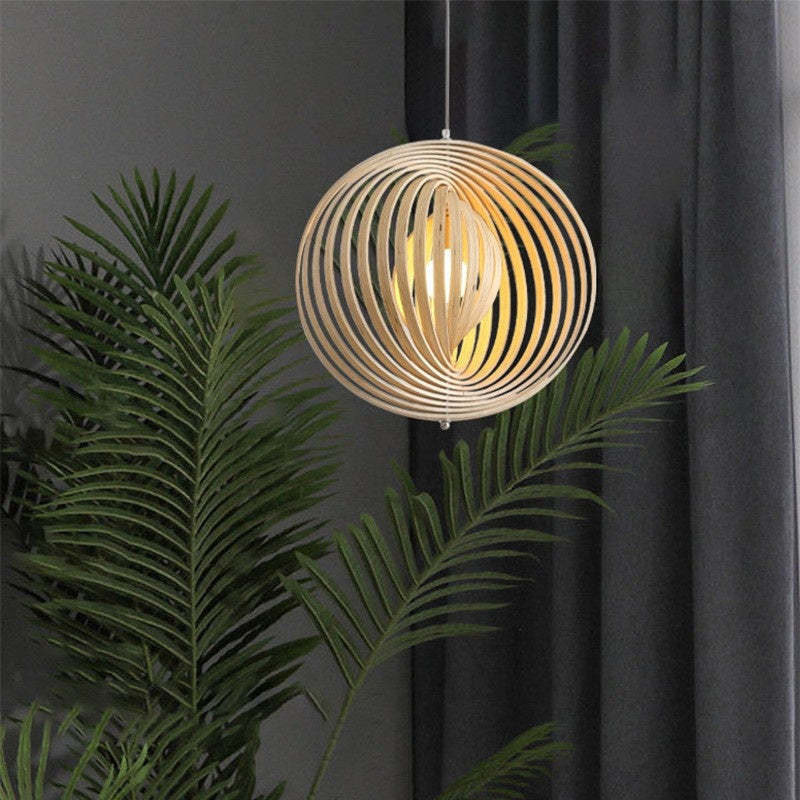 Nexa Pendant Light Wabi-Sabi LED Wood Bedroom Living Room