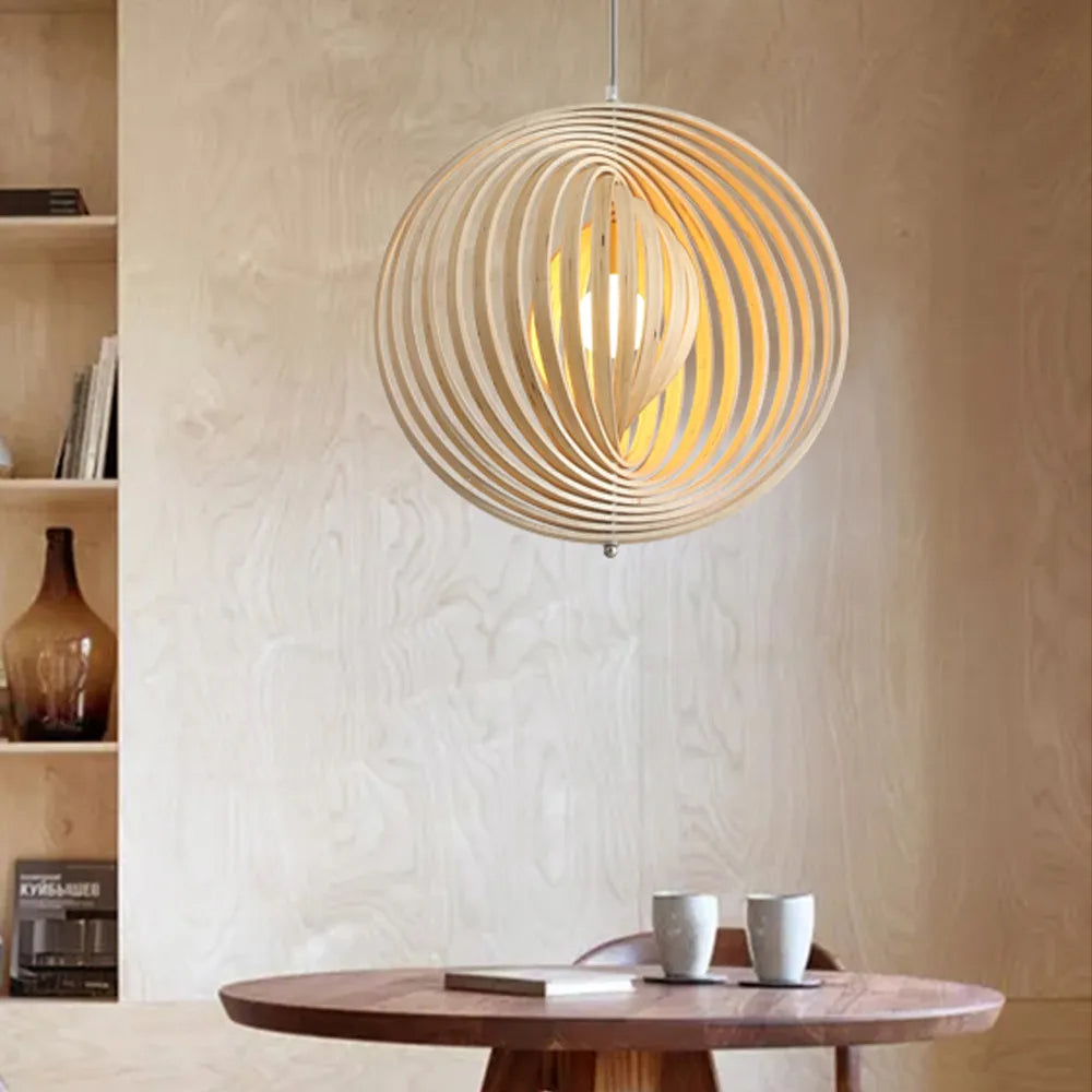Nexa Pendant Light Wabi-Sabi LED Wood Bedroom Living Room