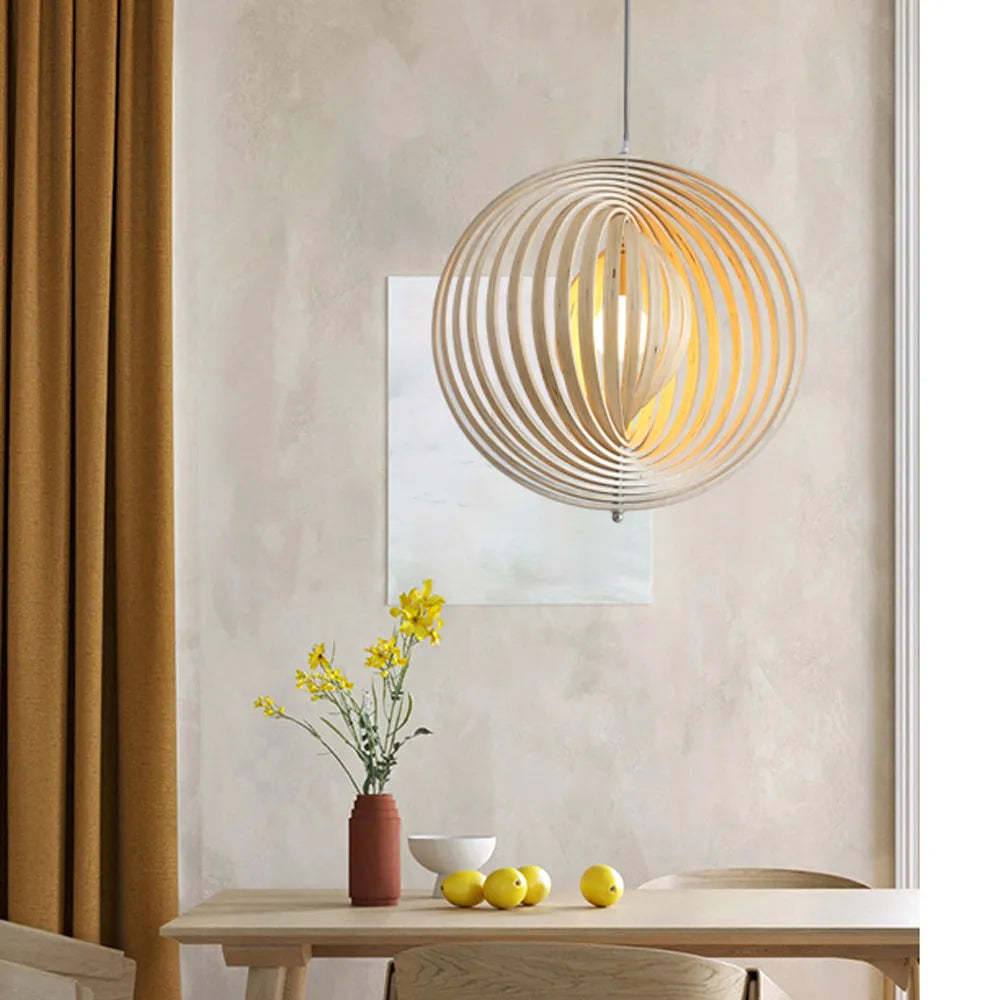 Nexa Pendant Light Wabi-Sabi LED Wood Bedroom Living Room