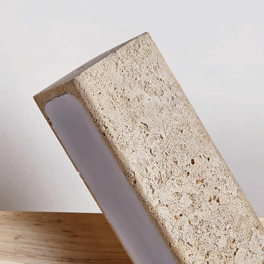 Nexa Wall Lamp Minimalist Natural Travertine Wood Adjustable Living Room Bedroom