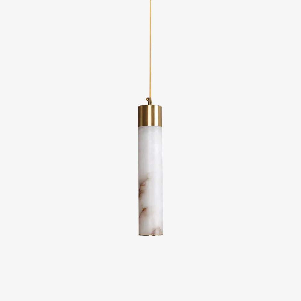 Mode Pendant Light Modern Brass Metal Alabaster Living Room Bedroom