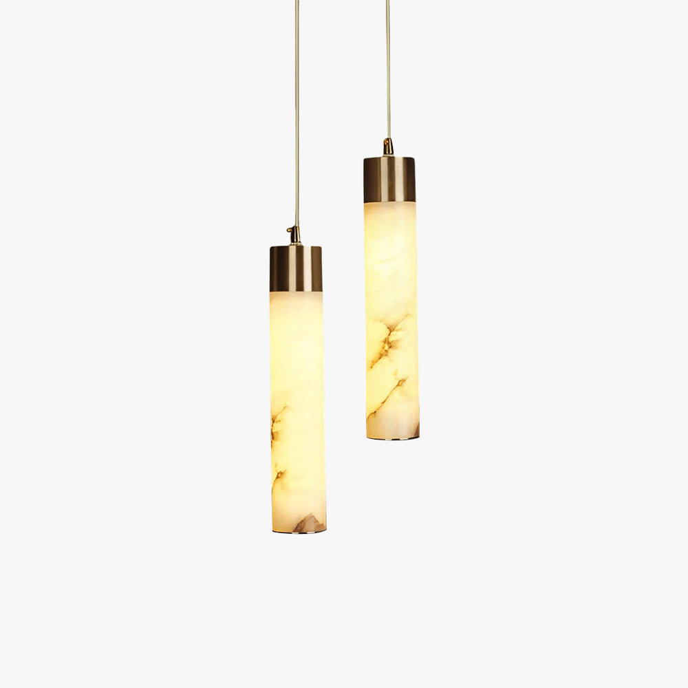 Mode Pendant Light Modern Brass Metal Alabaster Living Room Bedroom