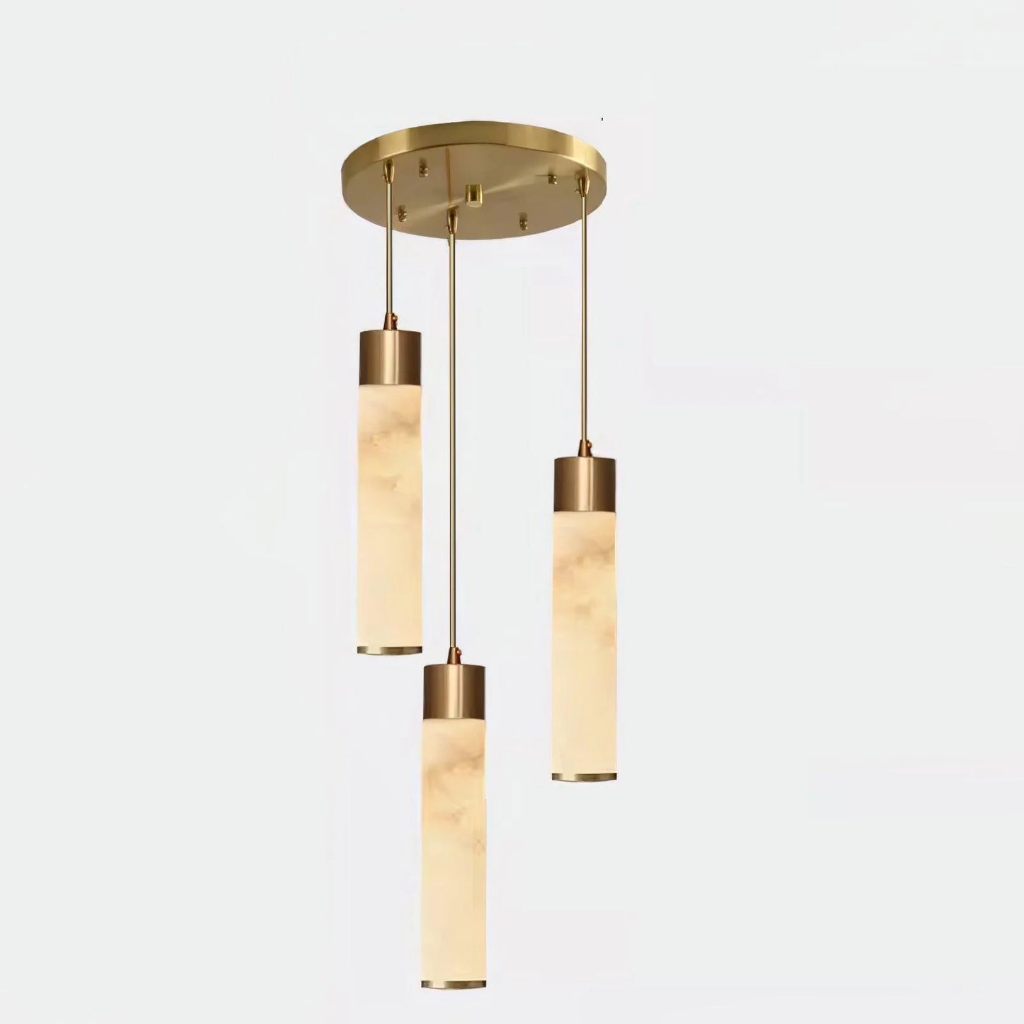 Mode Pendant Light Modern Brass Metal Alabaster Living Room Bedroom