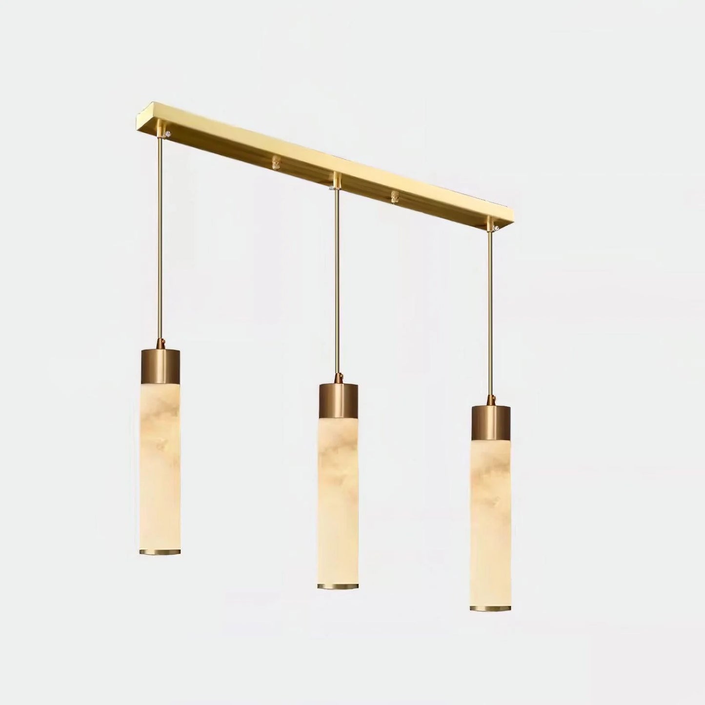 Mode Pendant Light Modern Brass Metal Alabaster Living Room Bedroom