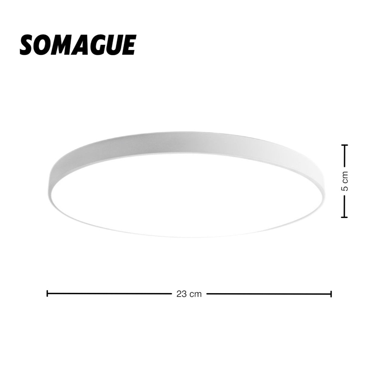 Soleil Ceiling Light Minimalist LED Metal White Living Room