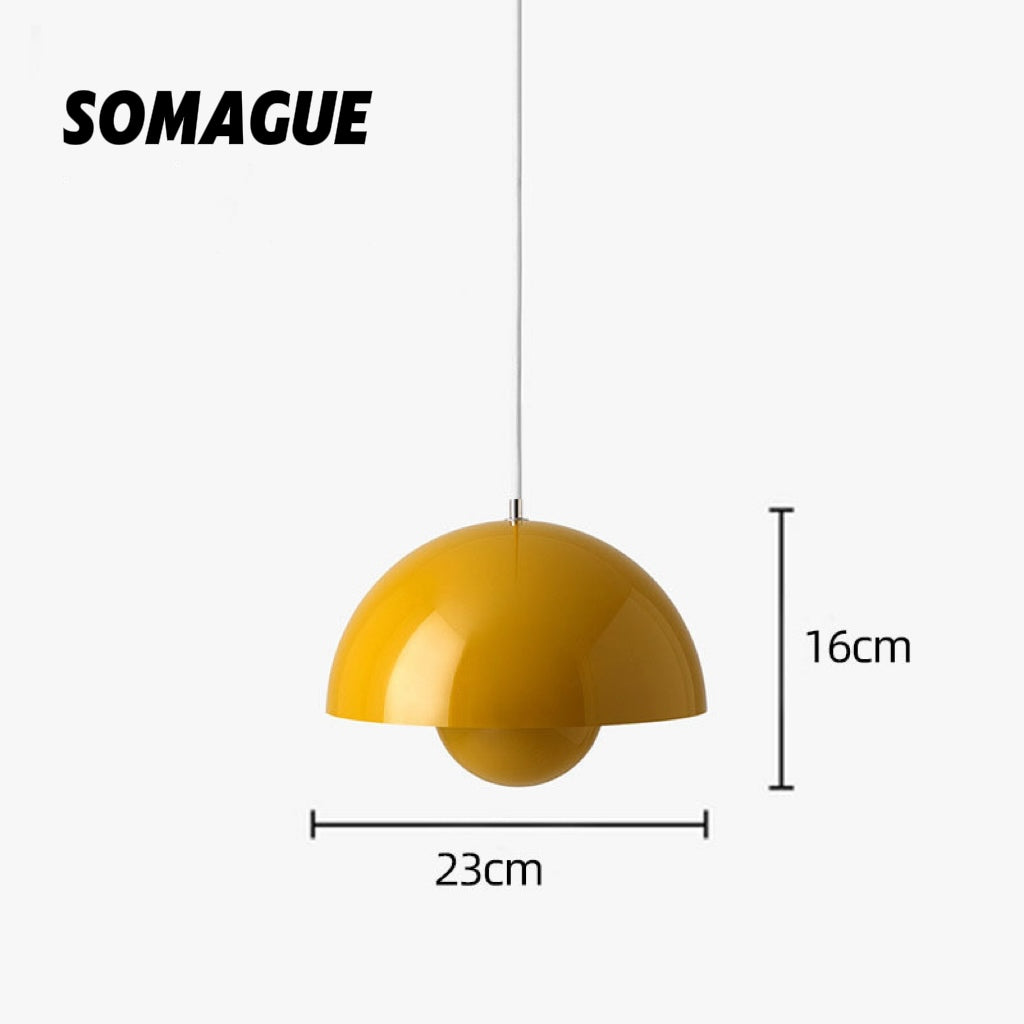 Halo Pendant Light Danish Pod Modern Simple Metal Bedroom Bar