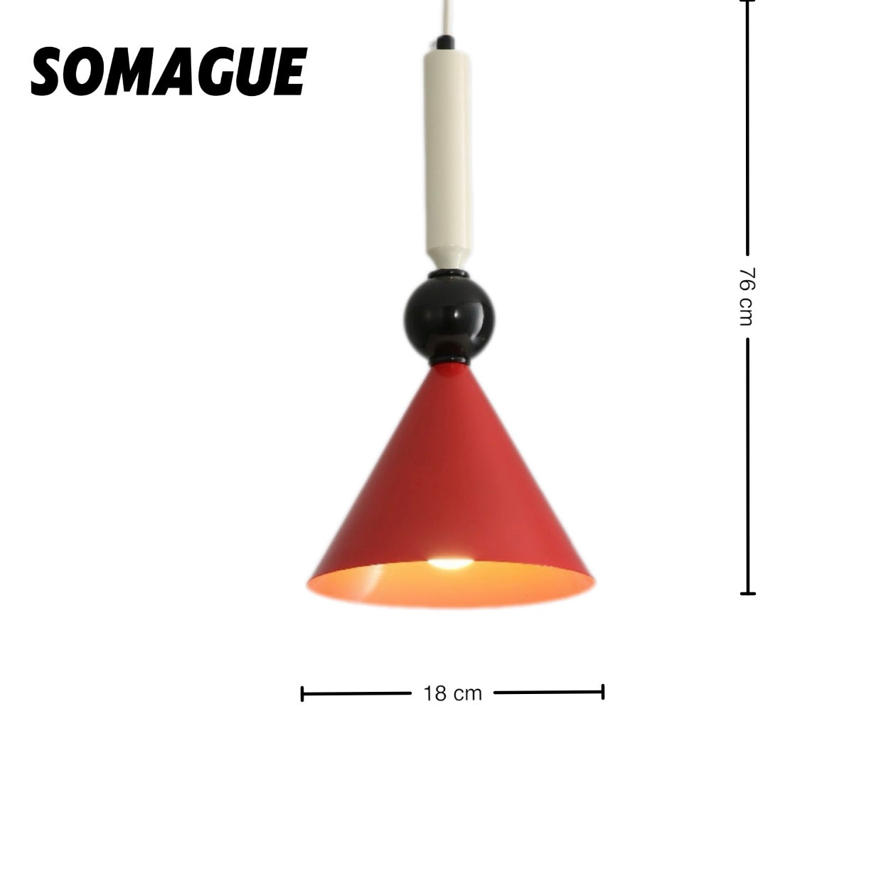 Yono Pendant Light Memphis Colourful Medieval Style Metal Bedroom