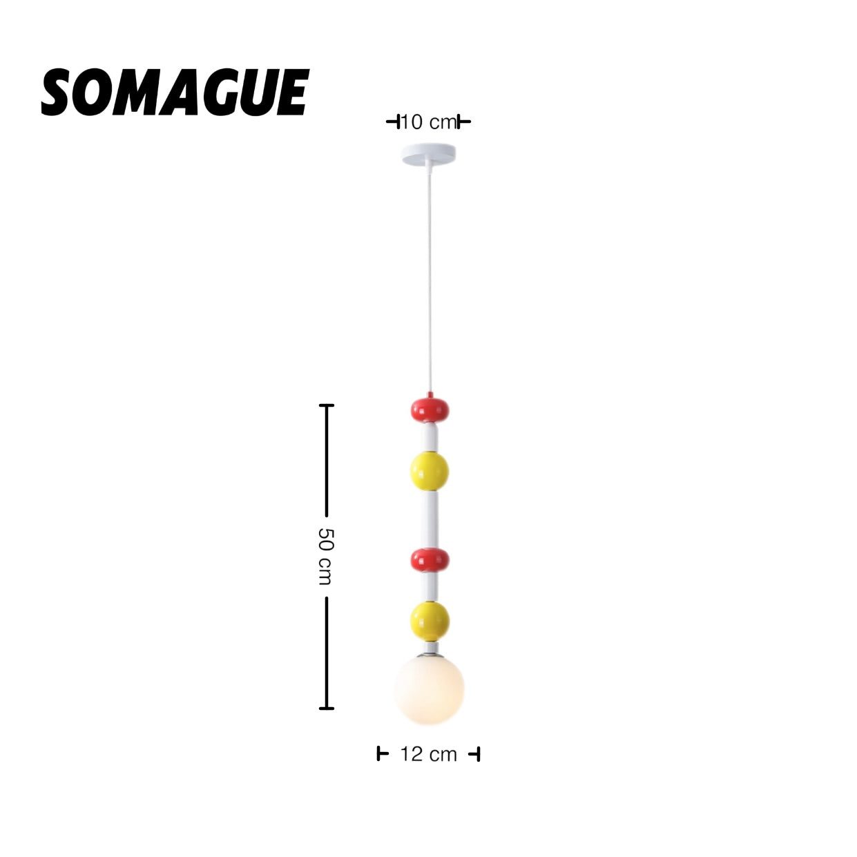 Yono Pendant Light Simple Cream Memphis Vintage Metal Bedroom