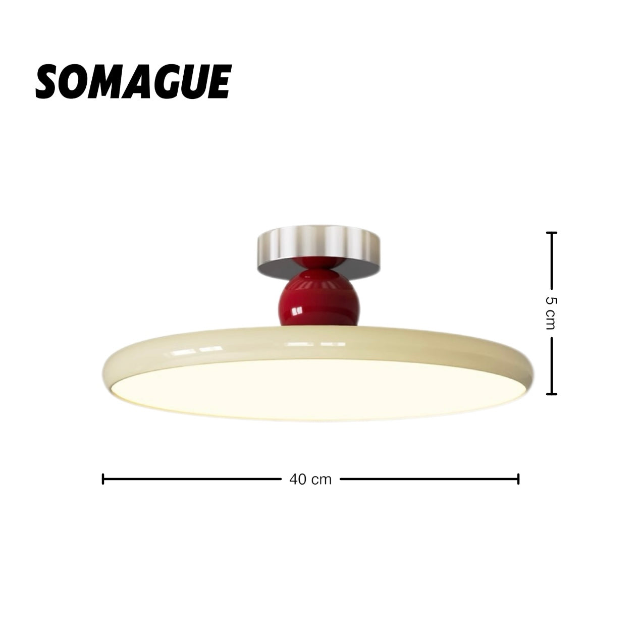 Yono Pendant Light Retro Cream Bauhaus Modern Metal Bedroom
