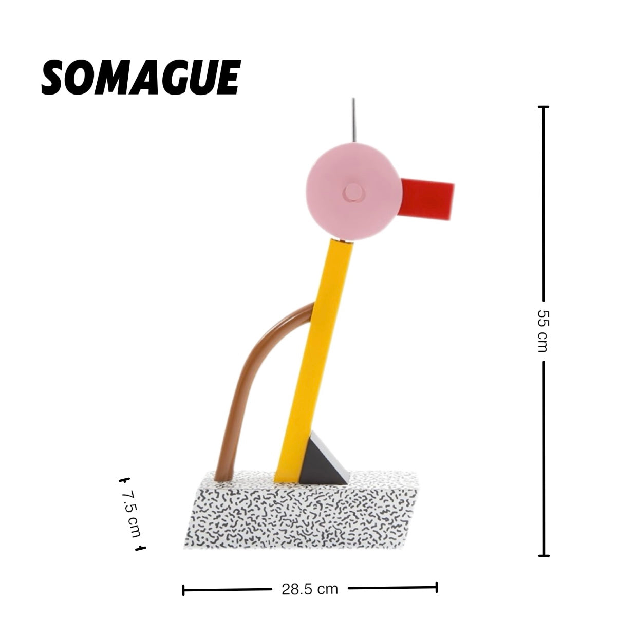 Yono Table Lamp Memphis Birdie Geometry Modern Metal Bedroom