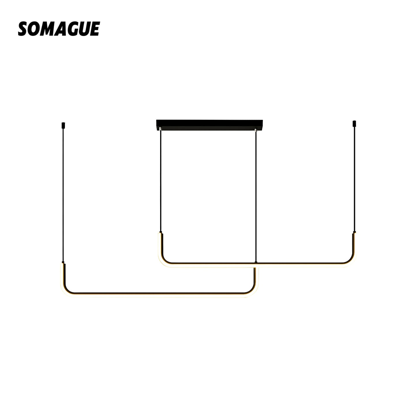 Elys Pendant Light Modern Linear Classic Metal Living Room Bedroom