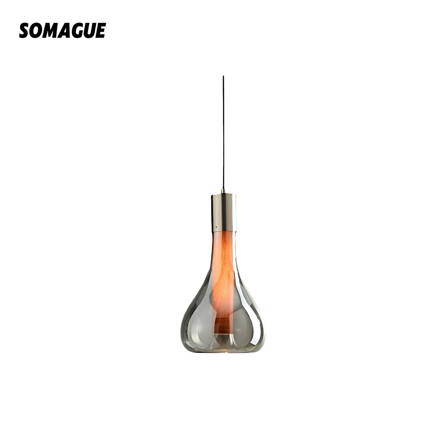Halo Pendant Light Modern Designer Shade Metal Glass Living Room Bedroom