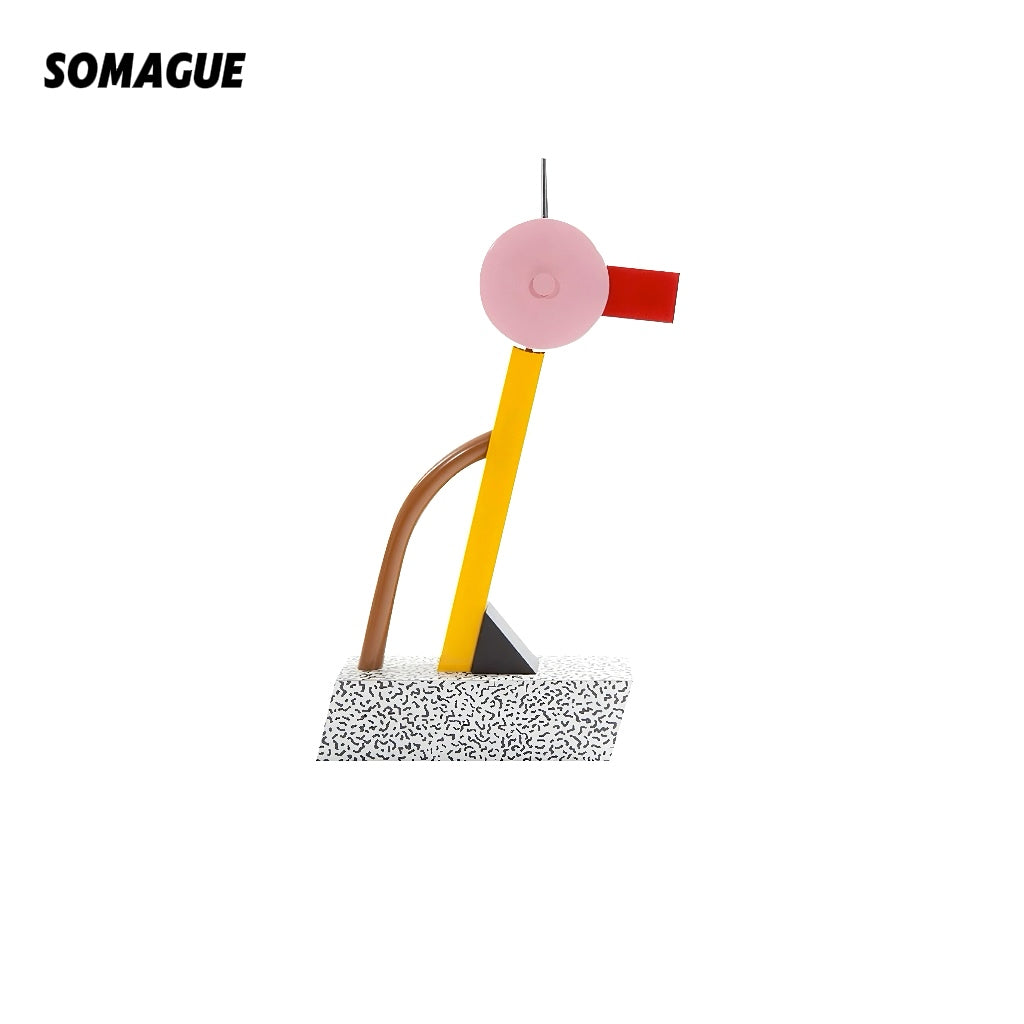 Yono Table Lamp Memphis Birdie Geometry Modern Metal Bedroom