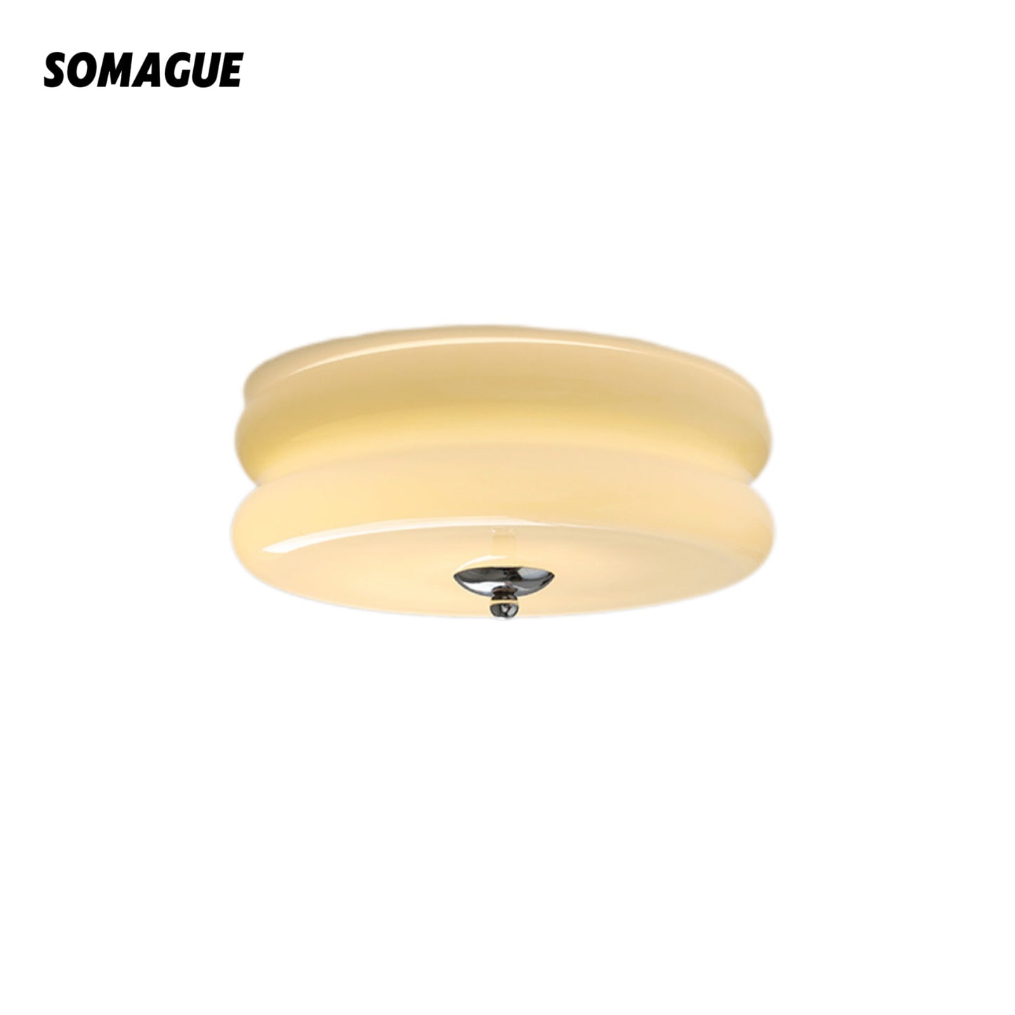 Halo Ceiling Light Medieval French Cream Breeze Simplicity Glass Bedroom